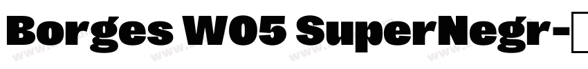 Borges W05 SuperNegr字体转换 Borges W05 SuperNegr字体转换